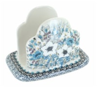 Blue Rose Polish Pottery Margot Napkin Holder