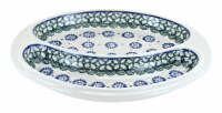 Blue Rose Polish Pottery Maia Bratwurst Plate