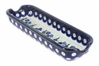 Blue Rose Polish Pottery Sweet Annie Corn on the Cob Plate