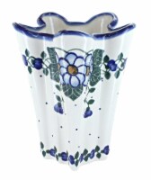 Blue Rose Polish Pottery Primrose Large Vase