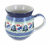 Blue Rose Polish Pottery Winter Bells Bubble Mug