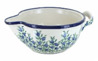Blue Rose Polish Pottery Porcelain Vine Batter Bowl