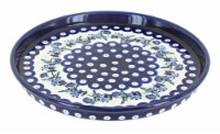 Blue Rose Polish Pottery Sweet Annie Torte Plate