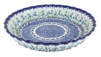 Blue Rose Polish Pottery Misty Pie Plate
