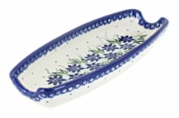 Blue Rose Polish Pottery Sierra Corn on the Cob Dish