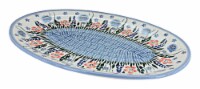 Blue Rose Polish Pottery Venus Oval Platter