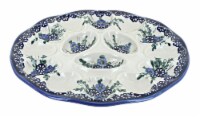 Blue Rose Polish Pottery Clementine Egg Plate