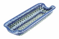 Blue Rose Polish Pottery Sasha Corn on the Cob Plate