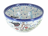 Blue Rose Polish Pottery Blustery Winter Morning Cereal/Soup Bowl