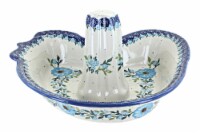 Blue Rose Polish Pottery Daphne Vertical Chicken Baker