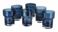 Blue Rose Polish Pottery Navy Craft Beer Glass - Set of 6