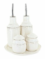 Blue Rose Polish Pottery Country Chic Table Accessory  Set