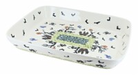 Blue Rose Polish Pottery Monster Mash Large Rectangular Baker