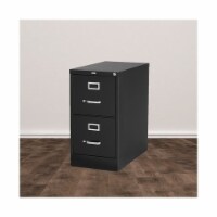 Steel Cornerstone 2 Drawer Letter File Cabinet in Black-Trent Home