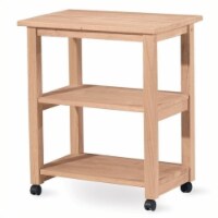 Wood Microwave Kitchen Cart in Brown-Pemberly Row