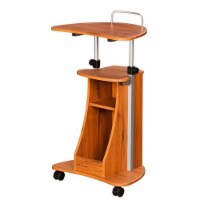 Pemberly Row Mobile Laptop Stand in Honey