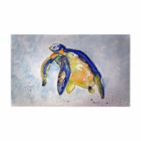 Betsy Drake DM952G 30 x 50 in. Blue Sea Turtle Door Mat