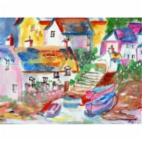 Betsy Drake PM938 Boats At Steps Place Mat - Set of 4