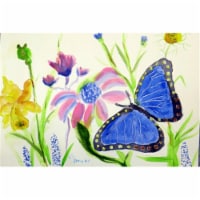 Betsy Drake DM349 Blue Morpho Door Mat, Small