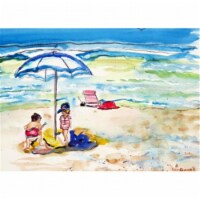 Betsy Drake DM391G Children At The Beach Door Mat, Large