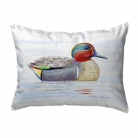 Betsy Drake Green Wing Teal No Cord Pillow 16x20