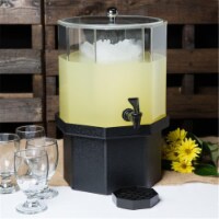 Cal Mil 972-1-17 1.5 gal Octagon Beverage Dispenser - Charcoal - Black & Clear