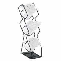 Cal Mil 1025-3-13 Black 3 Compartment Vertical Wire Display - 4.75 x 8 x 20 in.