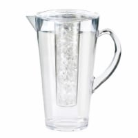 Cal Mil 682-ICE 2 ltr Polycarbonate Pitcher with Ice Chamber - 9X9 x 10 in.