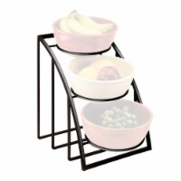 Cal Mil 1712-10-13 Mission Black Round Bowl Display Stand - 12 x 19 x 17.5 in.