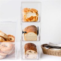 Cal Mil 1204P-12 3 Section Clear Pullman Loaf Bread Box - 7 x 17 x 20 in.