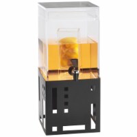 Cal Mil 1602-1INF-13 1.5 gal Black Beverage Dispenser with Infusion Chamber - 7.5 x 9.5 x 17.
