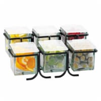 Cal Mil 1809-39 Iron Two Tier Six Jar Platinum Wire Display - 14 x 9 x 7 in.