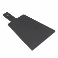 Cal Mil 1535-12-13 Black Trapezoid Flat Bread Serving & Display Board with Handle - 11.625 x