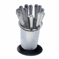 Cal Mil 1226-39-SOLID Iron Silver Frame Single Ring Solid Cylinder Display - 6 x 6 x 6 in.