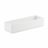 Cal Mil 1396-15M Cater Choice Melamine Box, White - 5 x 15 x 3 in.