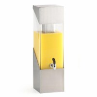 Cal Mil 1991-3-55 3 gal Stainless Steel Beverage Dispenser with Ice Chamber, Square - 7.25 x