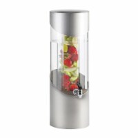 Cal Mil 1990-3INF-55 3 gal Stainless Steel Beverage Dispenser with Infusion Chamber, Round -