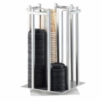 Cal Mil 1133-74 Revolving Cup & Lid Organizer, Silver - 10 x 10 x 15.75 in.