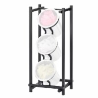 Cal Mil 1134-13 One By One 3 Compartment Metal Silverware Holder, Black - 7.5 x 6.5 x 17.375