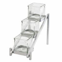 Cal Mil 1149-74 3-Tier Display Jar, Silver - 6.25 x 13.25 x 11.375 in.