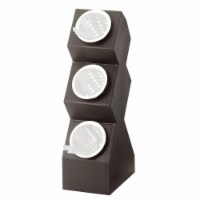 Cal Mil 1016-3-96 Midnight 3 Compartment Vertical Display - 6.25 x 9.375 x 22.625 in.
