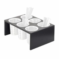 Cal Mil 1425-6-96 Midnight Six Compartment Flatware Organizer - 16 x 11 x 6 in.