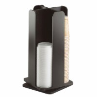 Cal Mil 378-96 Midnight Bamboo Revolving Lid & Cup Organizer - 8 x 8 x 18.25 in.