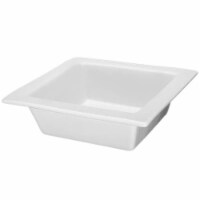 Cal Mil PP351 84 oz Bright White Square Bowl - Oven, Microwave, Freezer & Dishwasher Safe - 1