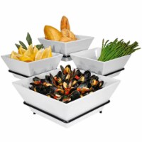 Cal Mil SR1010-13 Melamine 4 Bowl Square Display - Black