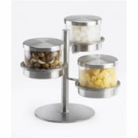 Cal Mil 1855-4-55 Mix 3 Tier Jar Holder With Stainless Steel Lid