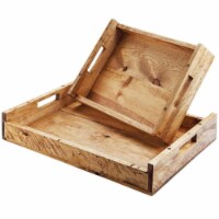 Cal Mil 3454-1014-99 Madera 10 x 14 in. Tray with Handls - Brown