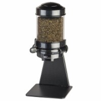 Cal Mil 3524-1-13 1.5L Single Freestanding Portion Control Topping Dispenser - Black