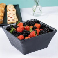 Cal Mil 3498-8-65M 8 in. Square Bowl Melamine Slate - Black