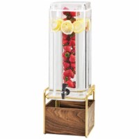 Cal Mil 3703-3-46 3 gal Mid-Century Square Beverage Dispense - Brown & Clear